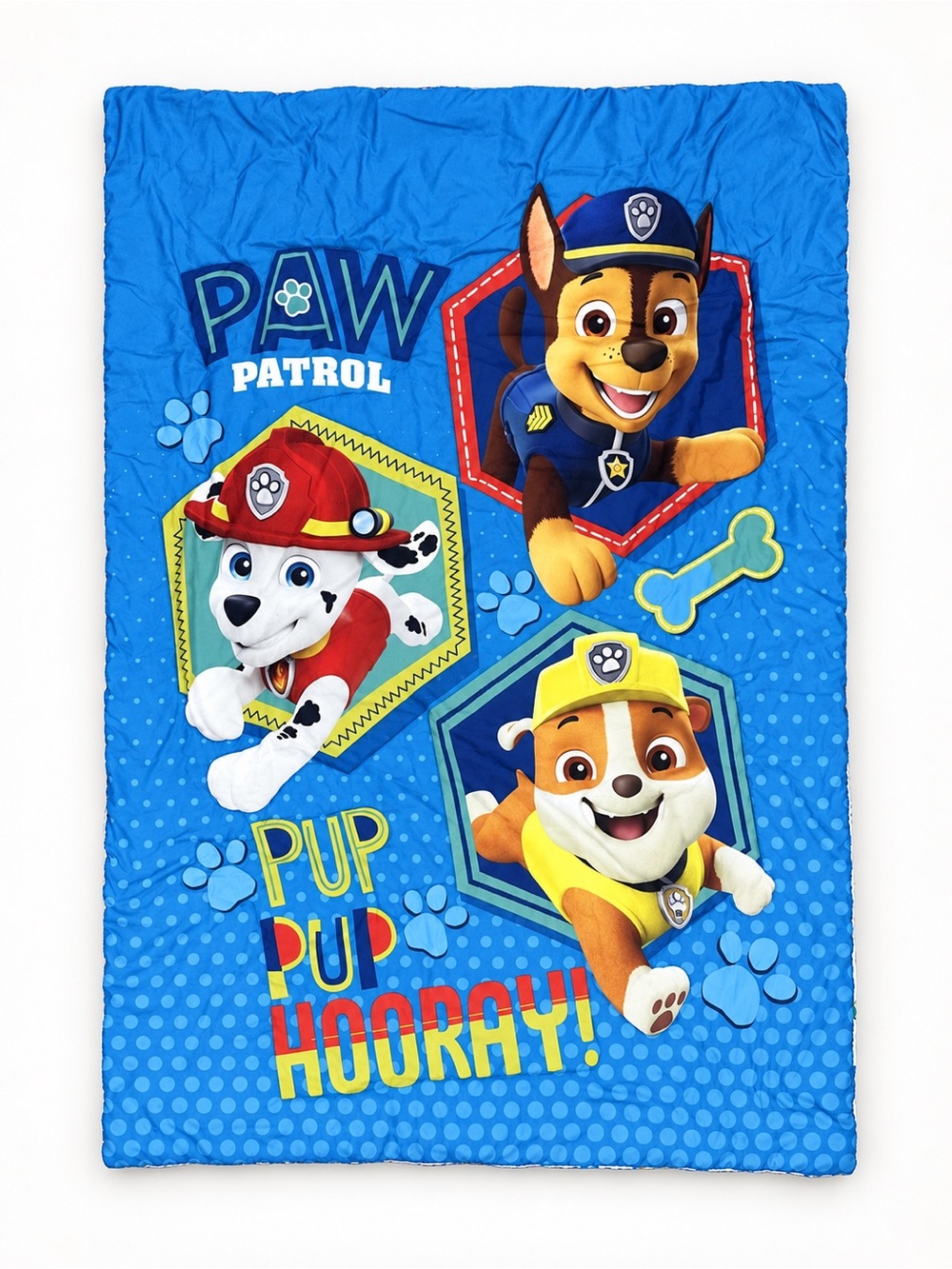 Paw Patrol Toddler Bedding Bundle – Reversible Comforter & Fleece Throw